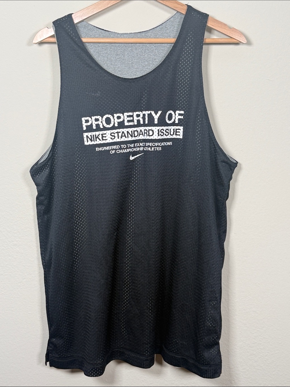 Nike Reversible Black Mesh 'Property Of' Training Tank